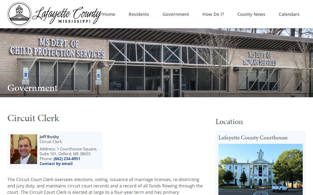 Lafayette County Circuit Clerk official page